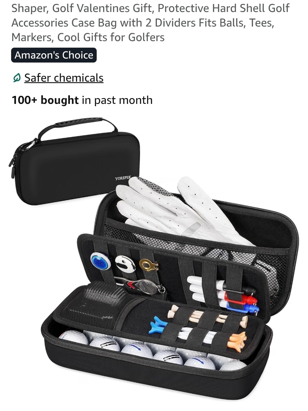NEW YOREPEK Golf Glove & Accessories Organizer
